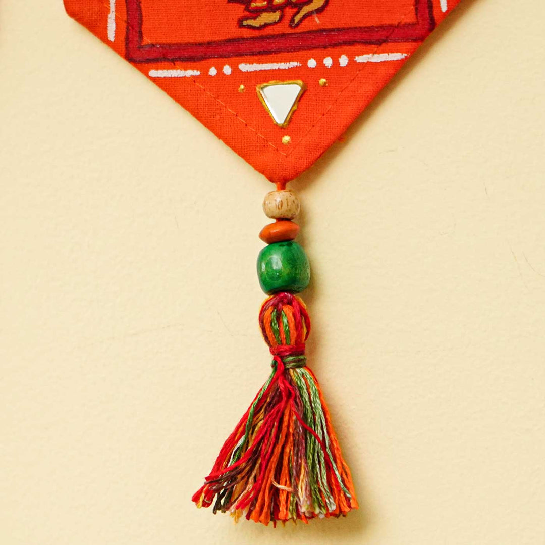 36 In | Handmade Decorative Bengal Pattachitra Orange Toran