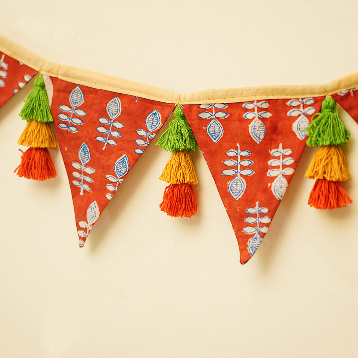 90 In | Handmade Decorative Jaanki Block Printed Fabric Toran