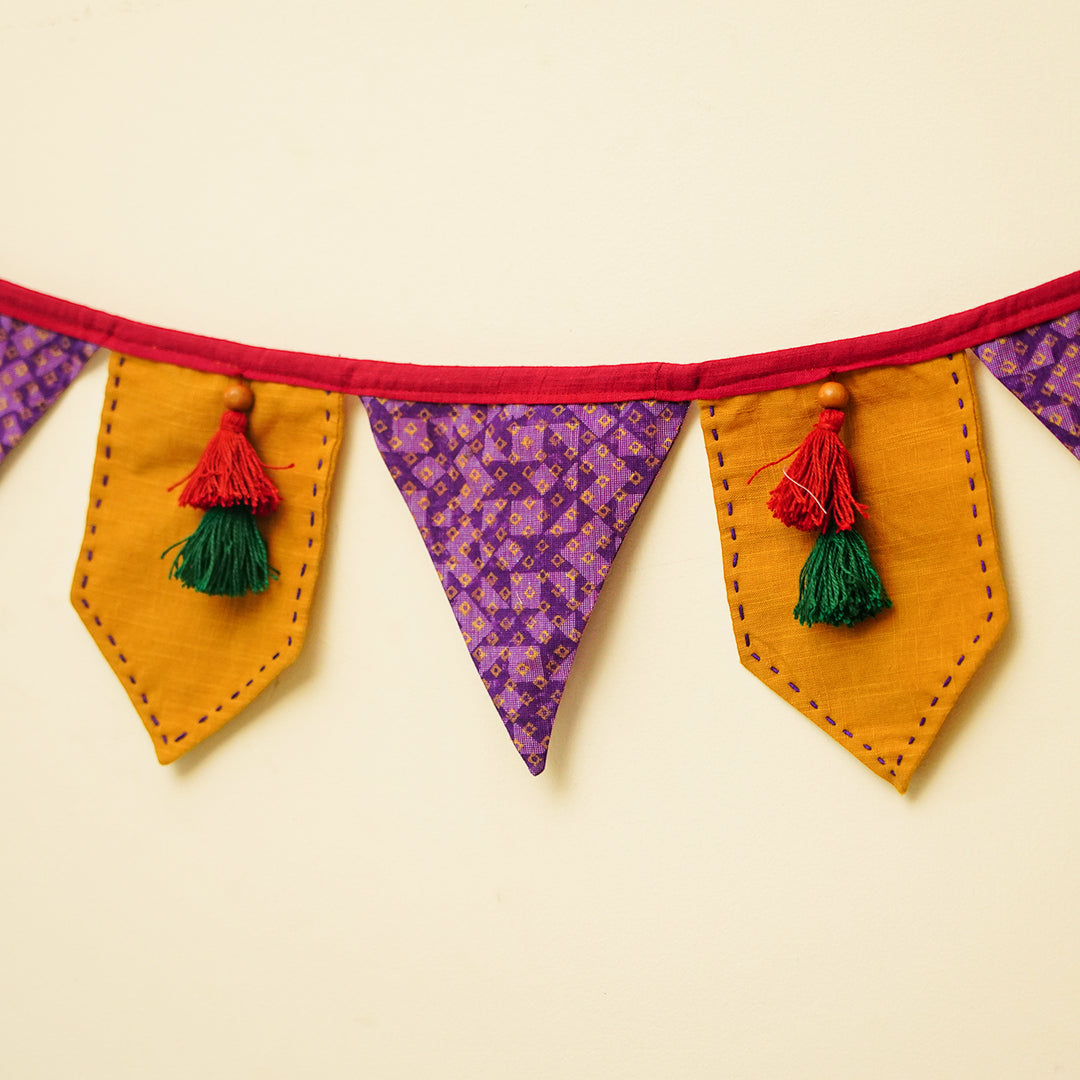 90 In | Handmade Decorative Neelkamal Fabric Toran