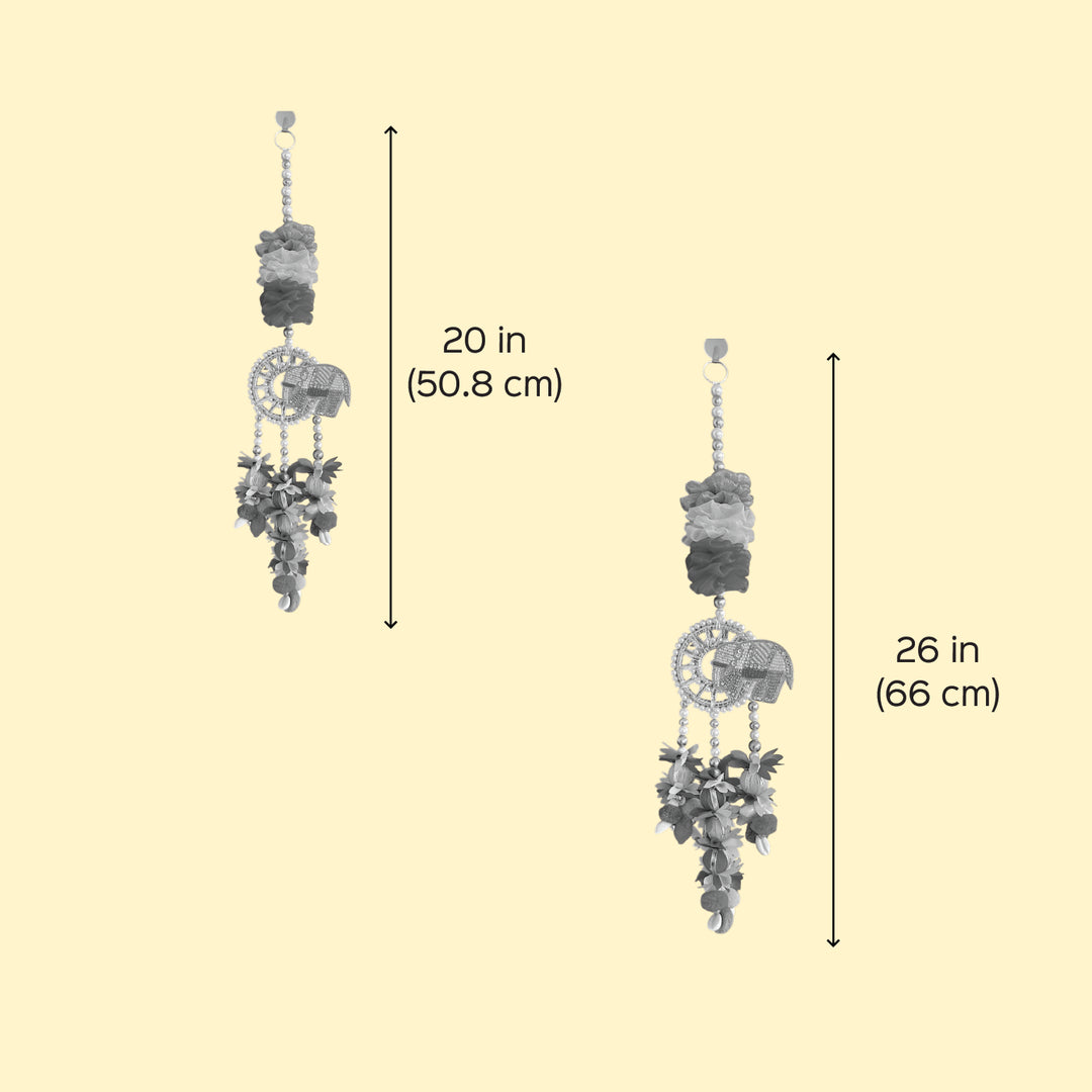 2 Pc | Handmade Decorative Floral Elephant Hanging
