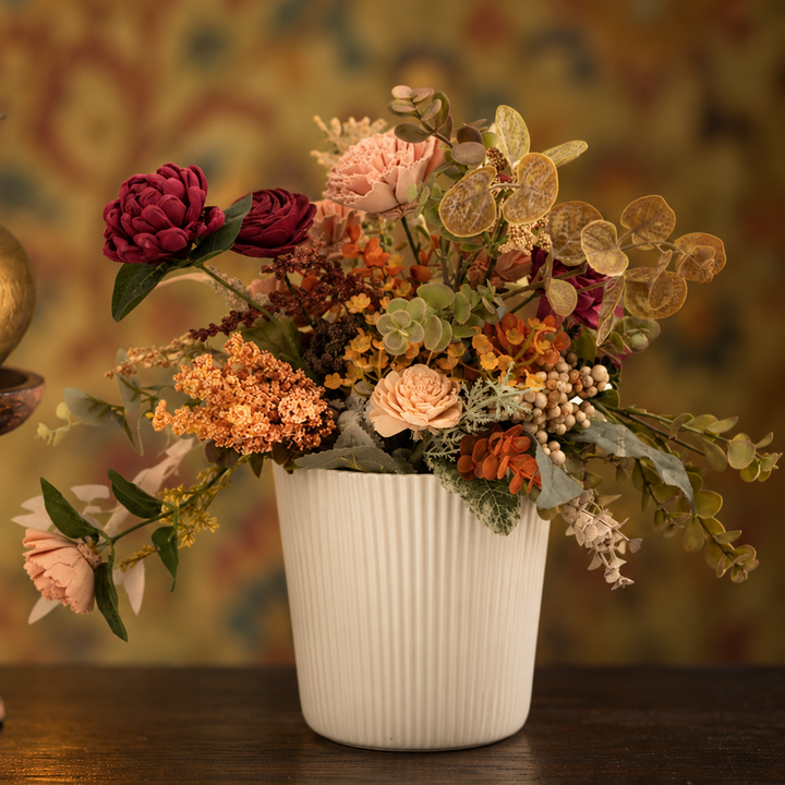 Handmade Scarlet Harmony Shola Flower Centerpiece
