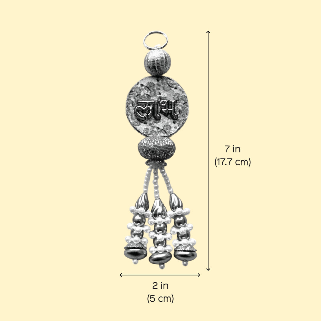 2 Pc | Handmade Beaded Floral Shubh Labh Hangings