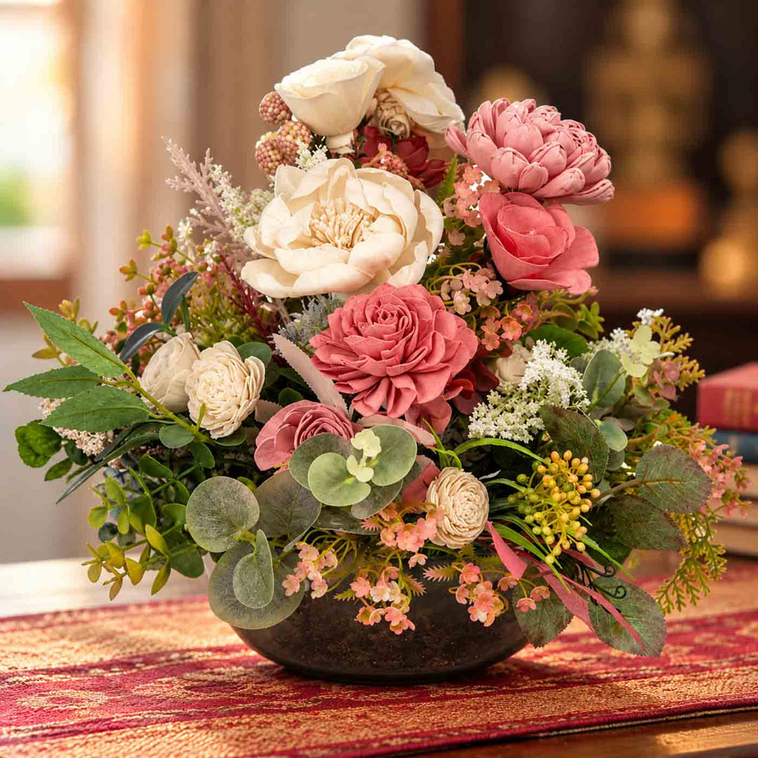 Handmade Delicate Charm Shola Flower Centerpiece