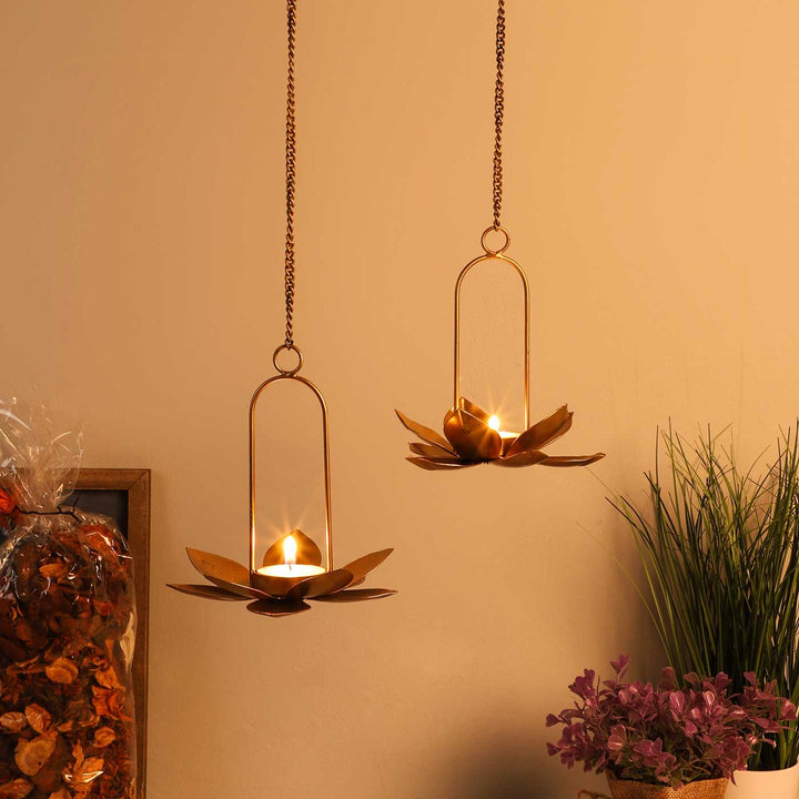 4 pc | Handmade Hanging Hook Tealight Holder