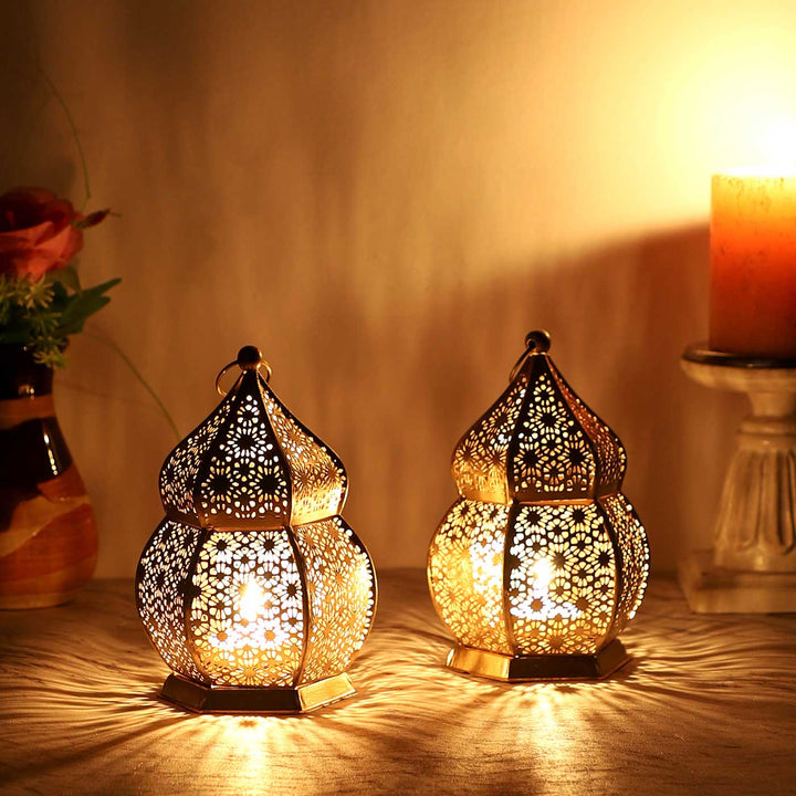 Handmade Hanging Lantern Tealight Holder | Set of 2