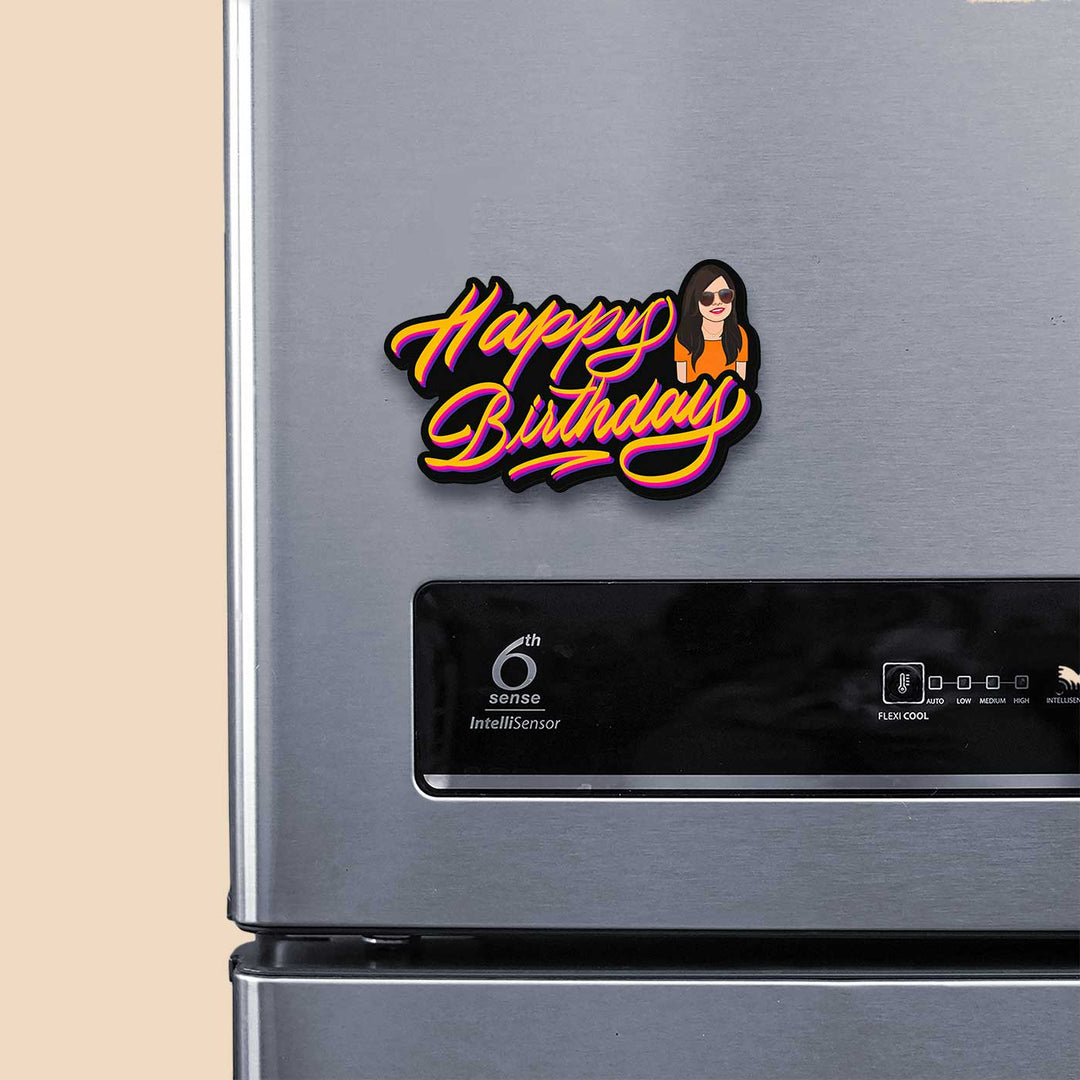 Photo Personalized "Happy Birthday" Acrylic Fridge Magnet