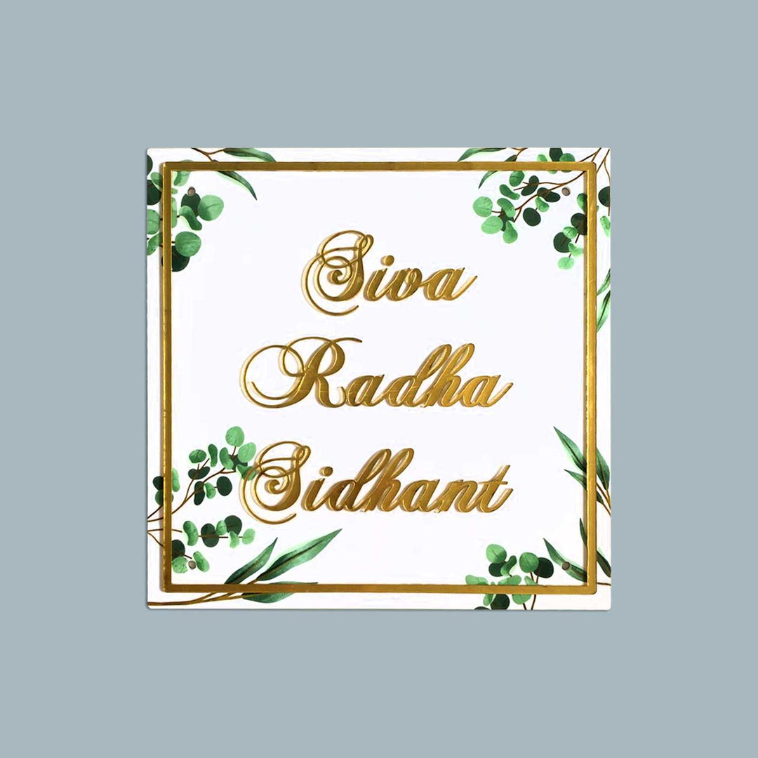 Personalised Acrylic Classy Name Plate 1 - Name Personalization Example Front View
