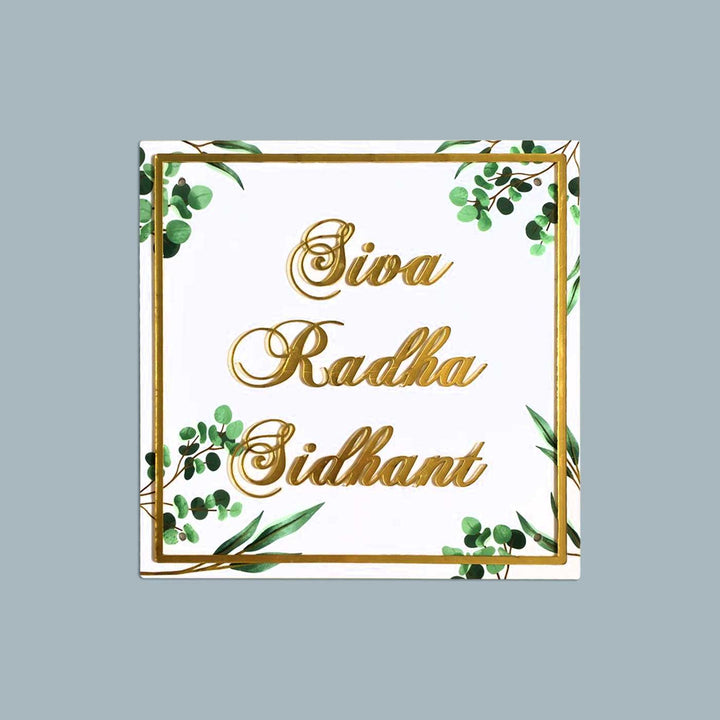 Personalised Acrylic Classy Name Plate 1 - Name Personalization Example Front View