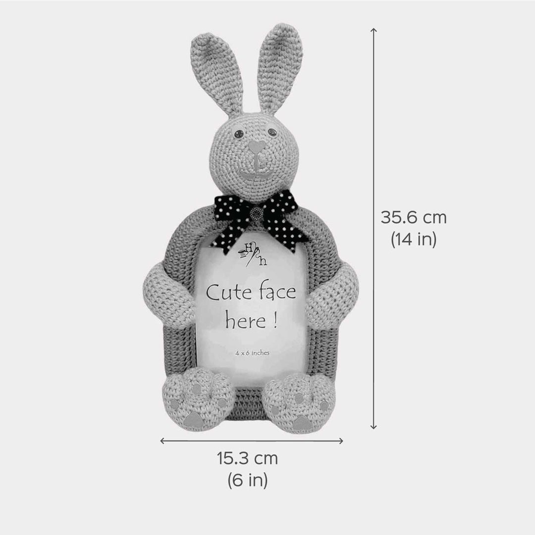 Handmade Crochet Bunny Photo Frame for Kids