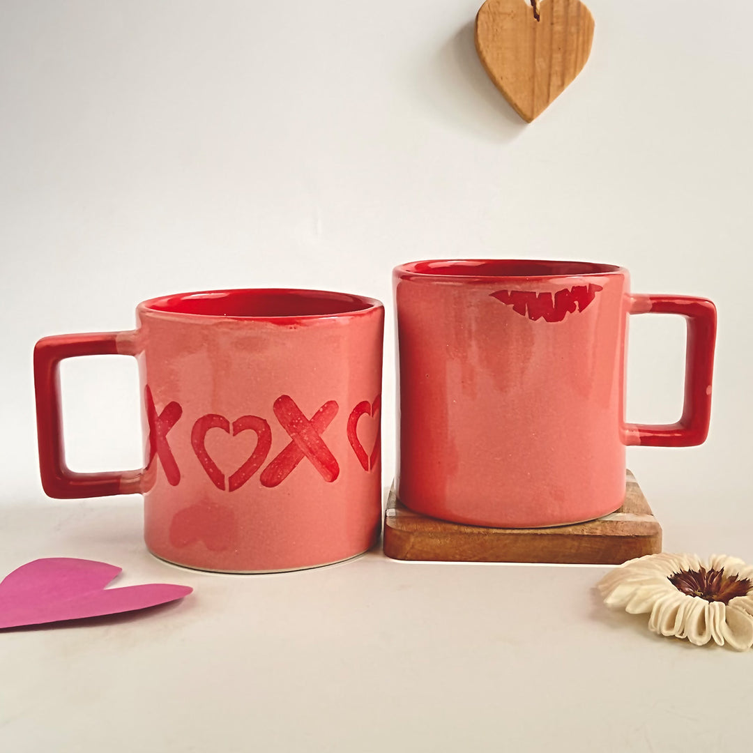 Handmade XOXO Ceramic Mug | Secret Santa Gift Ideas