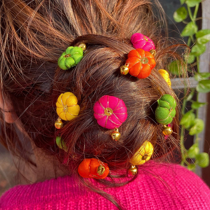 Multicolor Silk Coton Patakha Hairpin