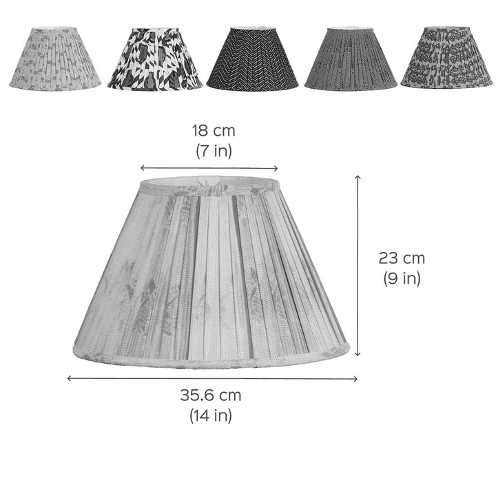 Japanese Shibori Tie-Dye Pleated Fabric Lampshade