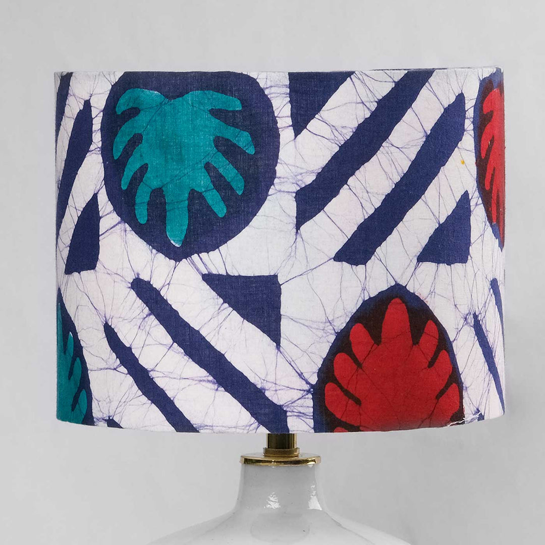 Batik Cotton Fabric Drum Lampshade