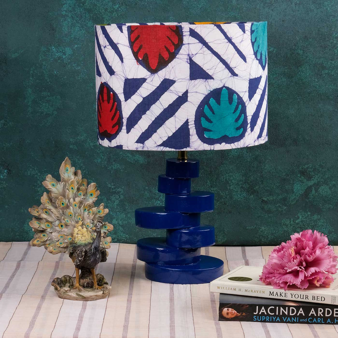 Batik Cotton Fabric Drum Lampshade