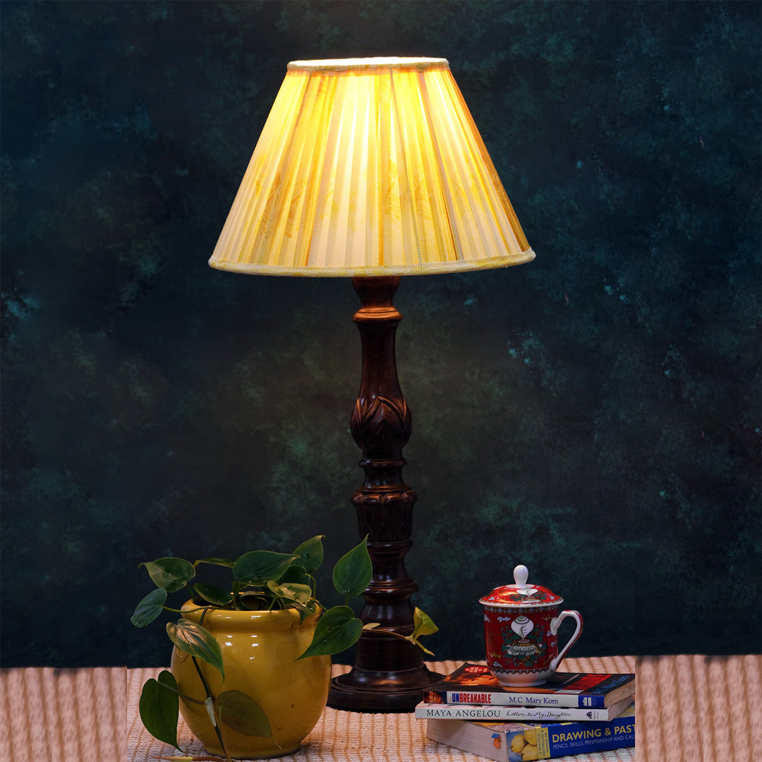 Japanese Shibori Tie-Dye Pleated Fabric Lampshade