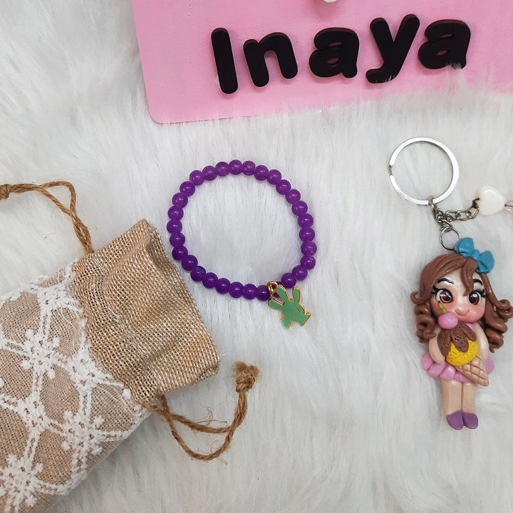 Unicorn Personalized Handmade Hamper | Includes 1 Box, 1 Mug, 1 Keychain, 1 Bracelet & 1 Potli