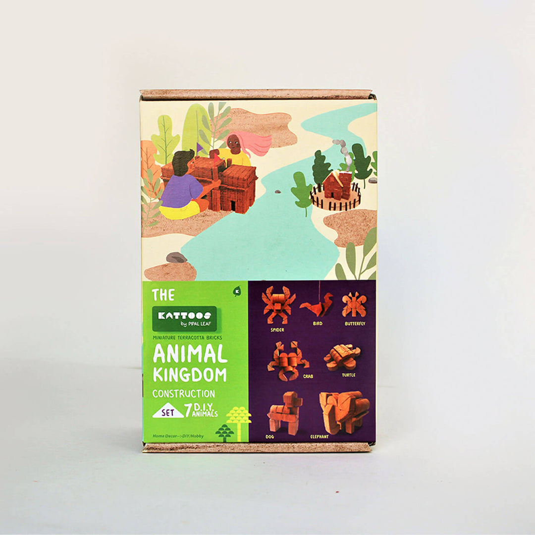 7 in 1 Animals | Terracotta Minature Bricks DIY Construction Set | Suitable For Age 4+ Years