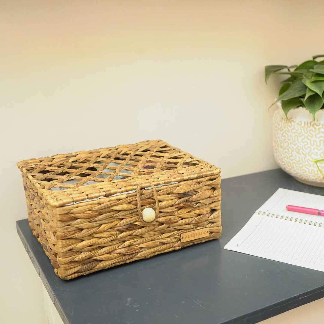 Handmade Kosh Water Hyacinth Storage Box
