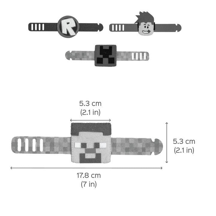 Handcrafted Roblox Felt Rakhi For Kids With Roli Chawal - Dimension Chart and Multiple Designs