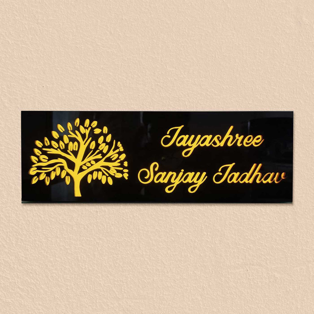 Personalized Tree Theme Acrylic LED Name Plate
