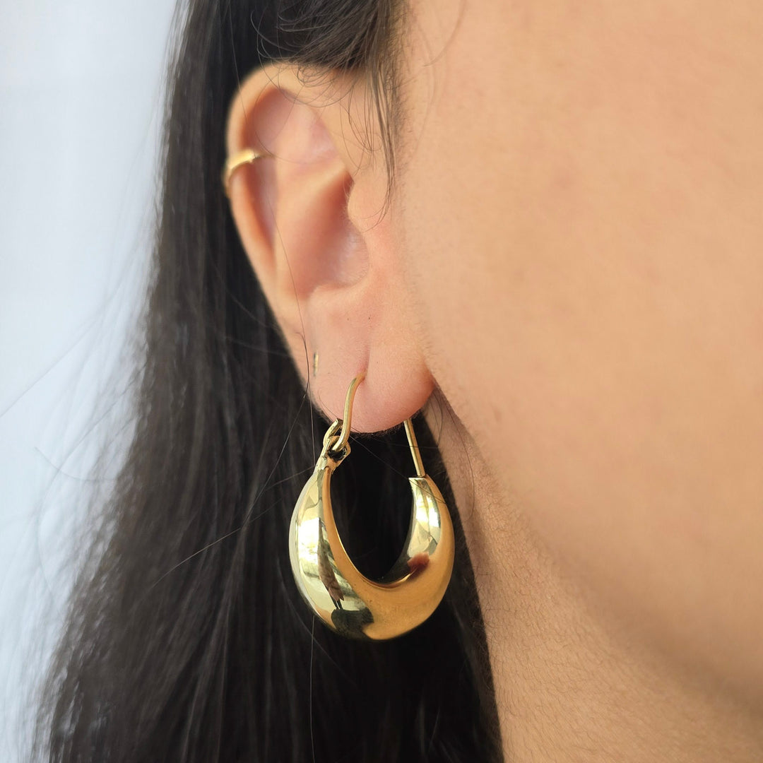 Handmade Lavanya Hoops Brass Earrings