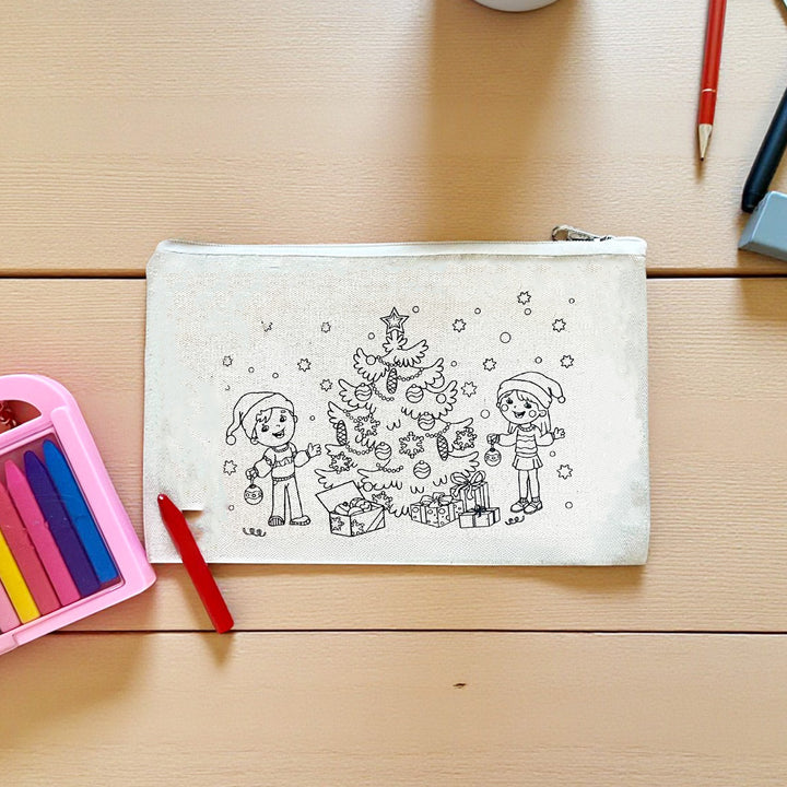 DIY Colour It Yourself Santa's Little Helpers Pouch