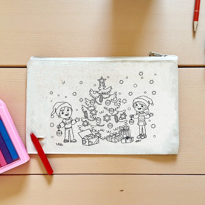 DIY Colour It Yourself Santa's Little Helpers Pouch