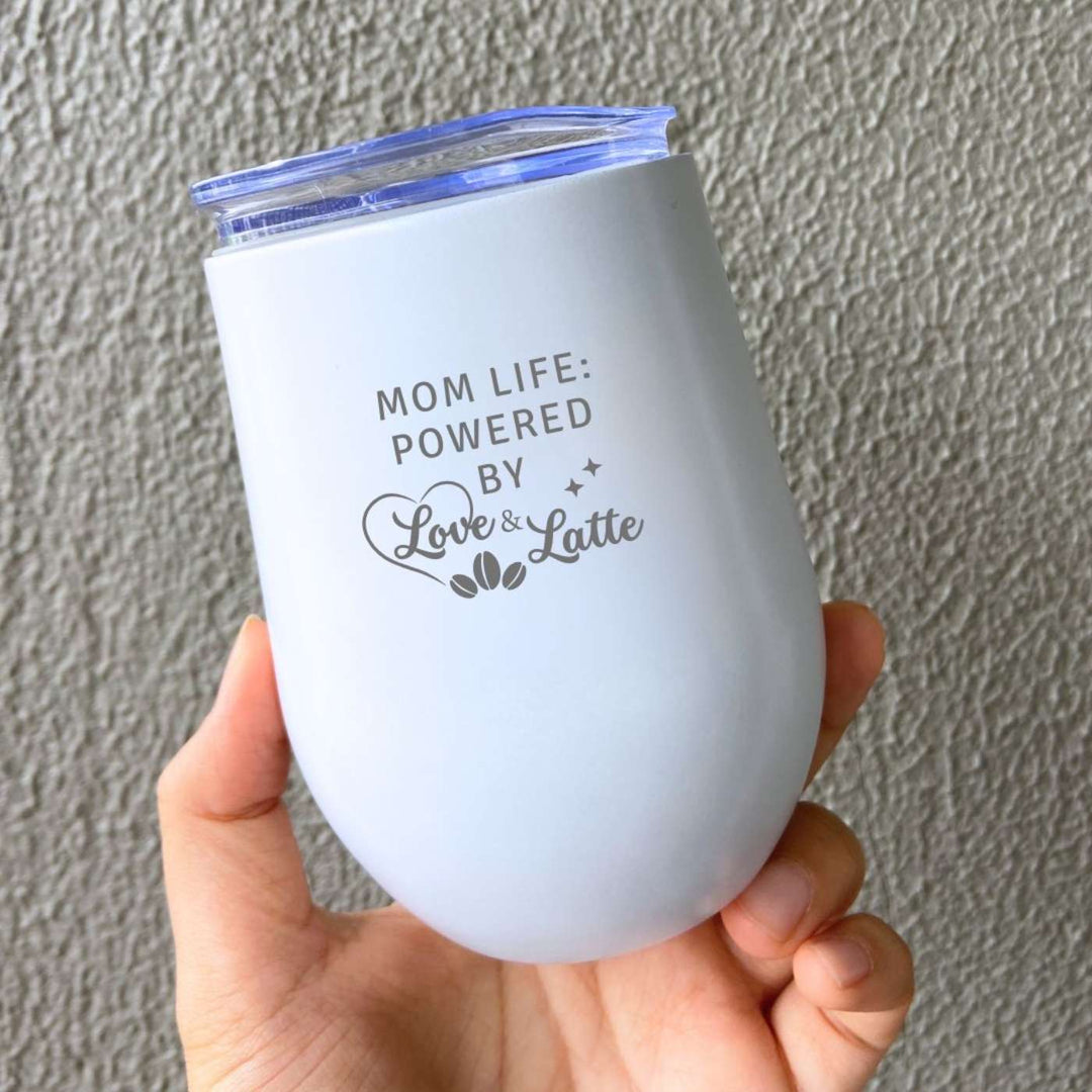Customized Handmade Engraved Mom Life Theme Stainless Steel Tumbler