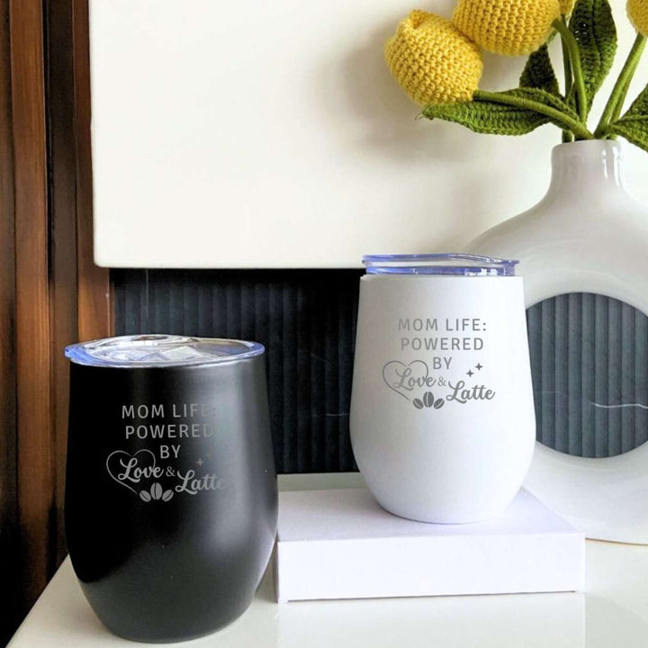 Customized Handmade Engraved Mom Life Theme Stainless Steel Tumbler