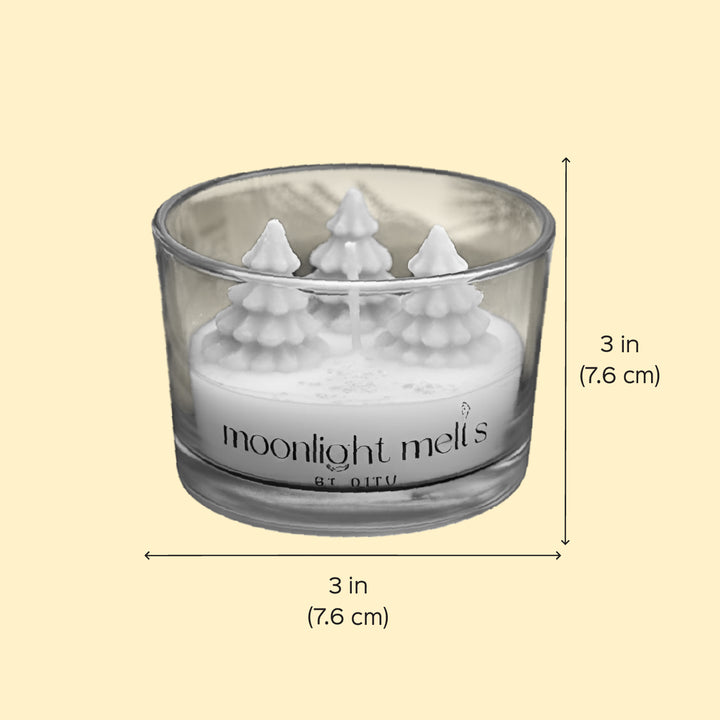 2 Pc | Handmade Christmas Tree Theme Soy Wax Jar Candles