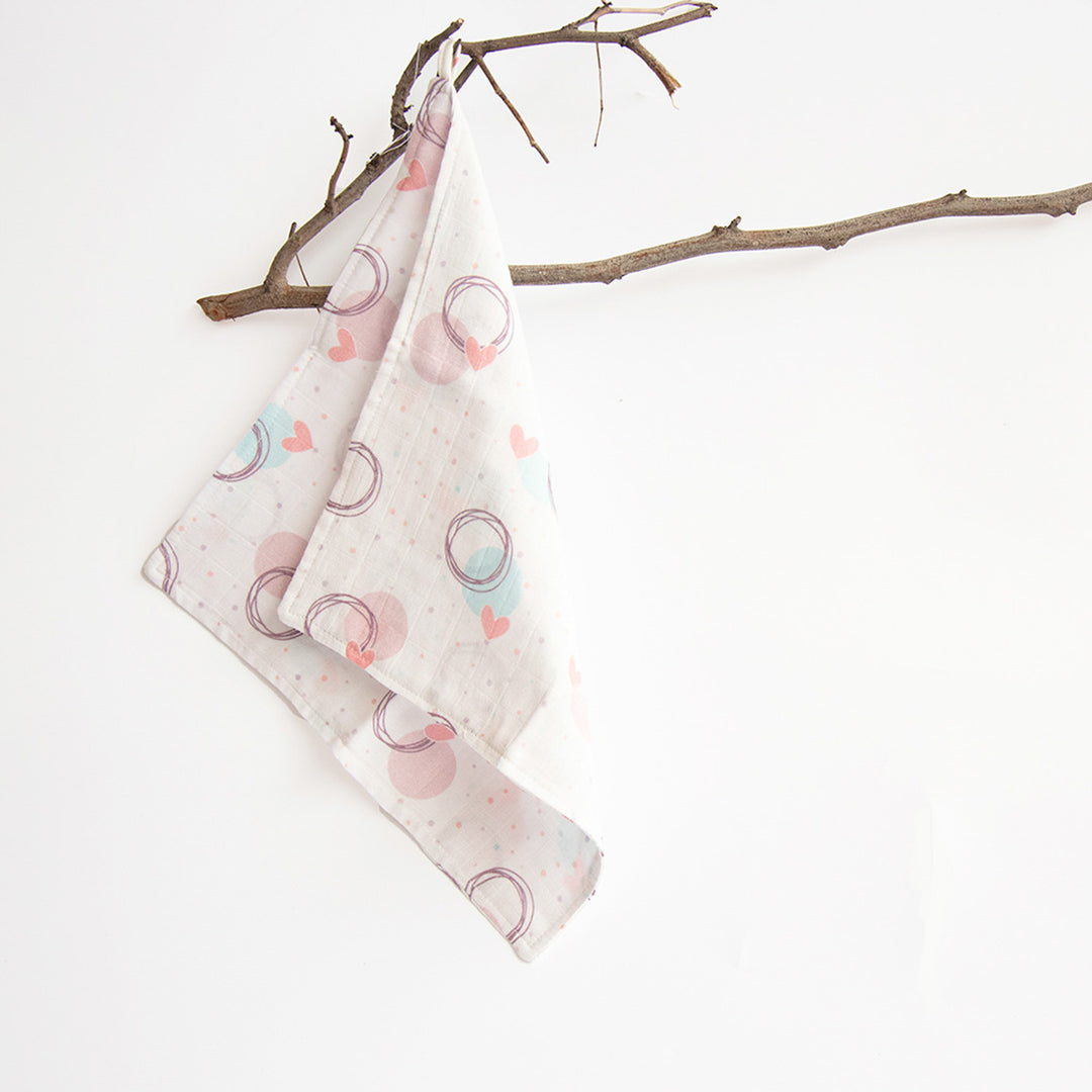 Doodle Love Organic Cotton Muslin Wipes | 0-4 Years | Set of 7