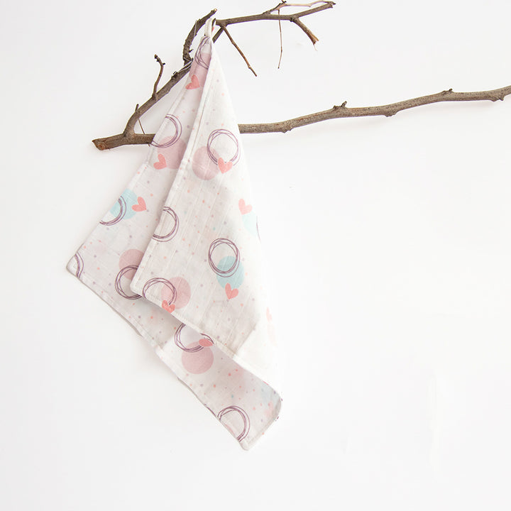 Doodle Love Organic Cotton Muslin Wipes | 0-4 Years | Set of 7