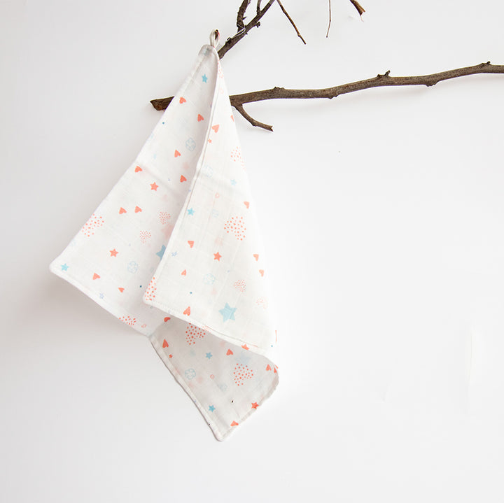 Doodle Love Organic Cotton Muslin Wipes | 0-4 Years | Set of 7