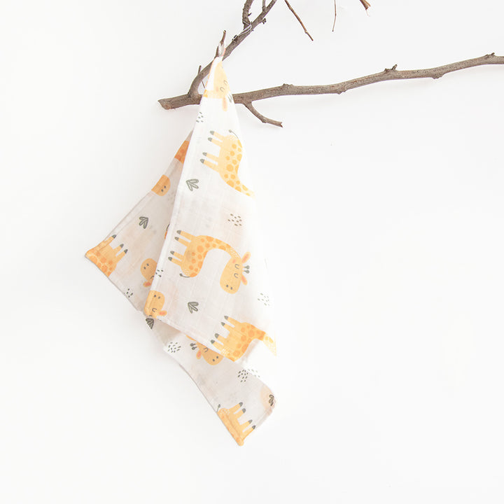 Baby Animals Organic Cotton Muslin Wipes | 0-4 Years | Set of 8