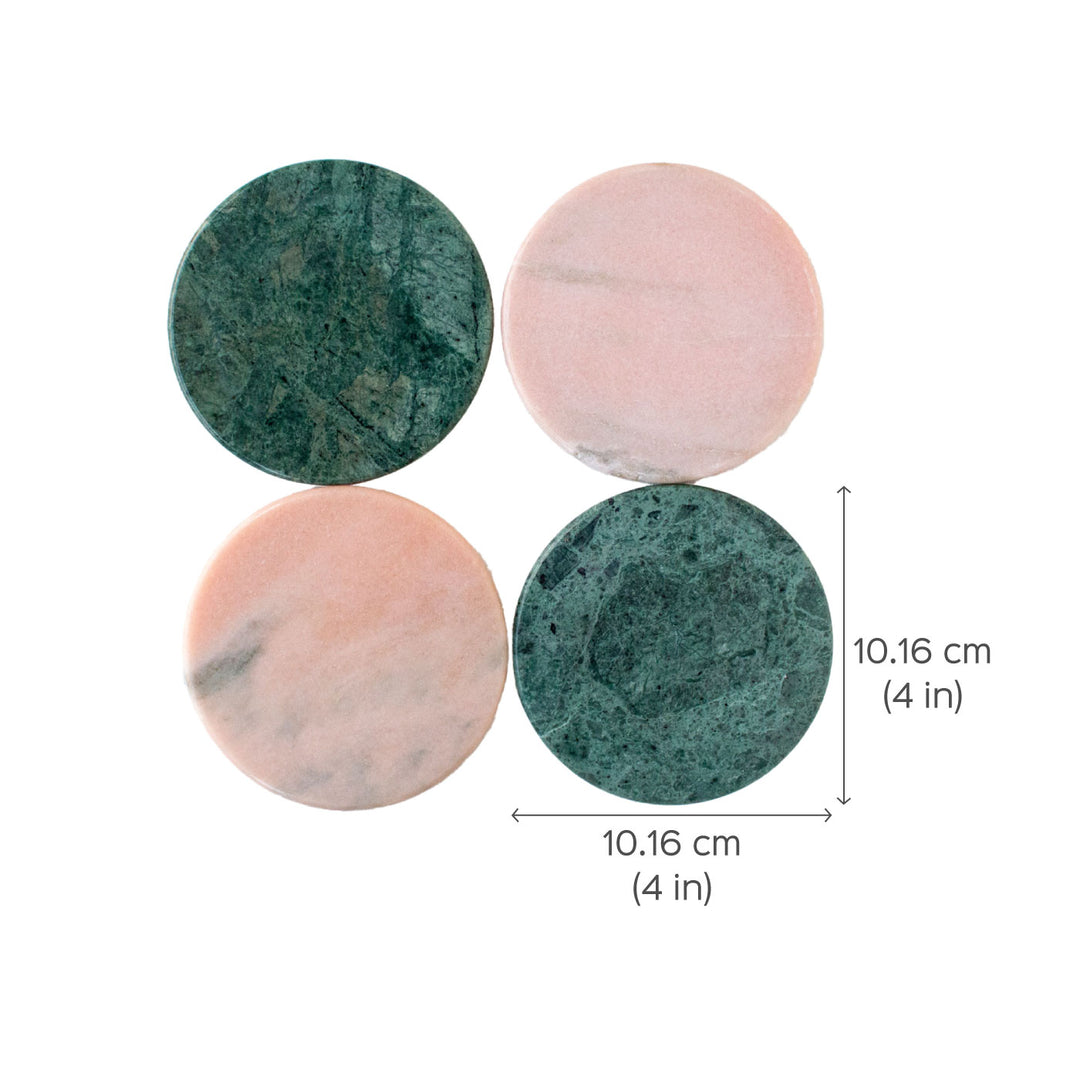 Indian Marble Coasters - Set of 4