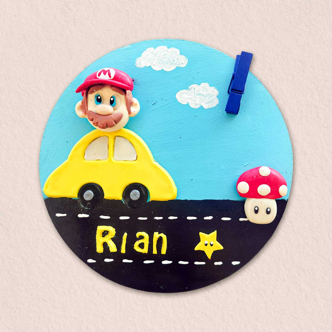 Photo Personalized 3D Mario Theme MDF & Cold Porcelain Clay Fridge Magnet