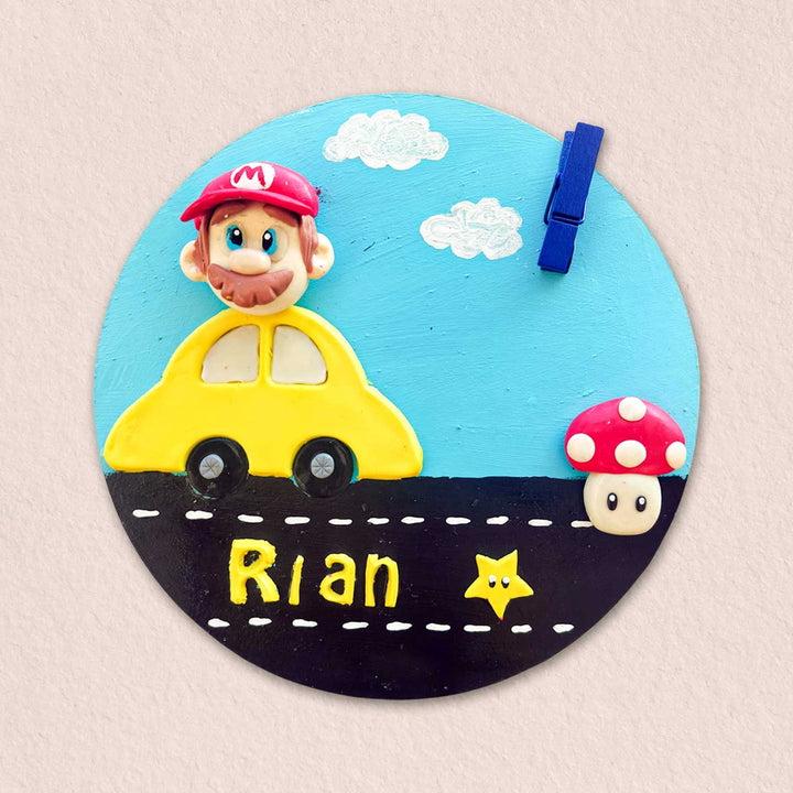 Photo Personalized 3D Mario Theme MDF & Cold Porcelain Clay Fridge Magnet