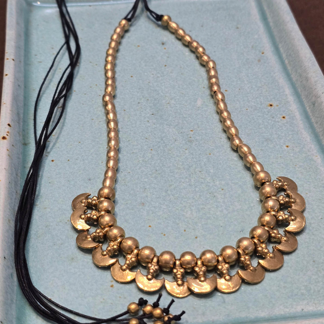 Handmade Mishka Brass Necklace