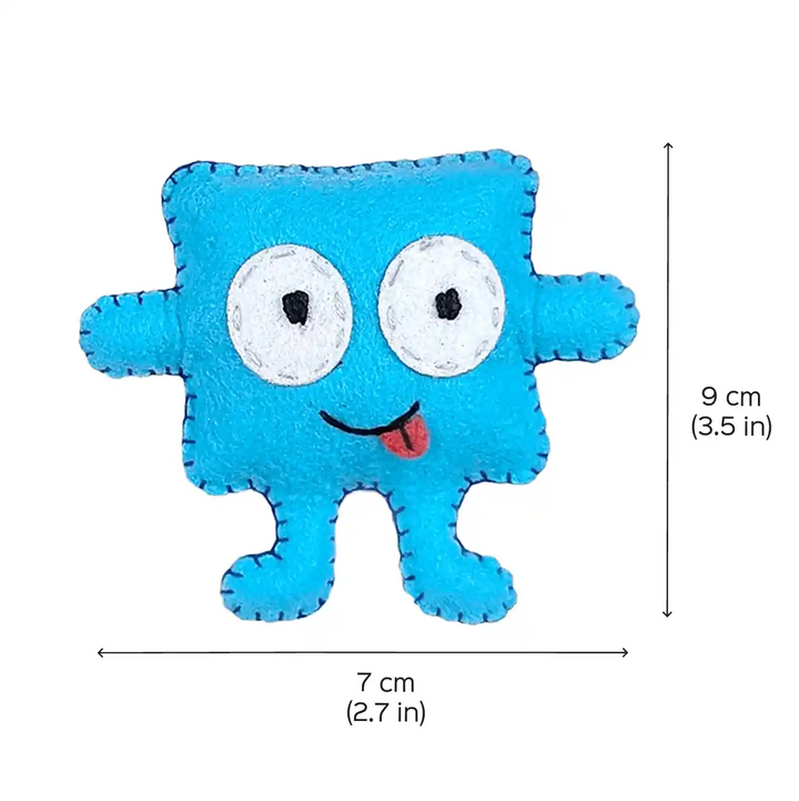 Handmade Monster Theme Felt Brooches | Set Of 4