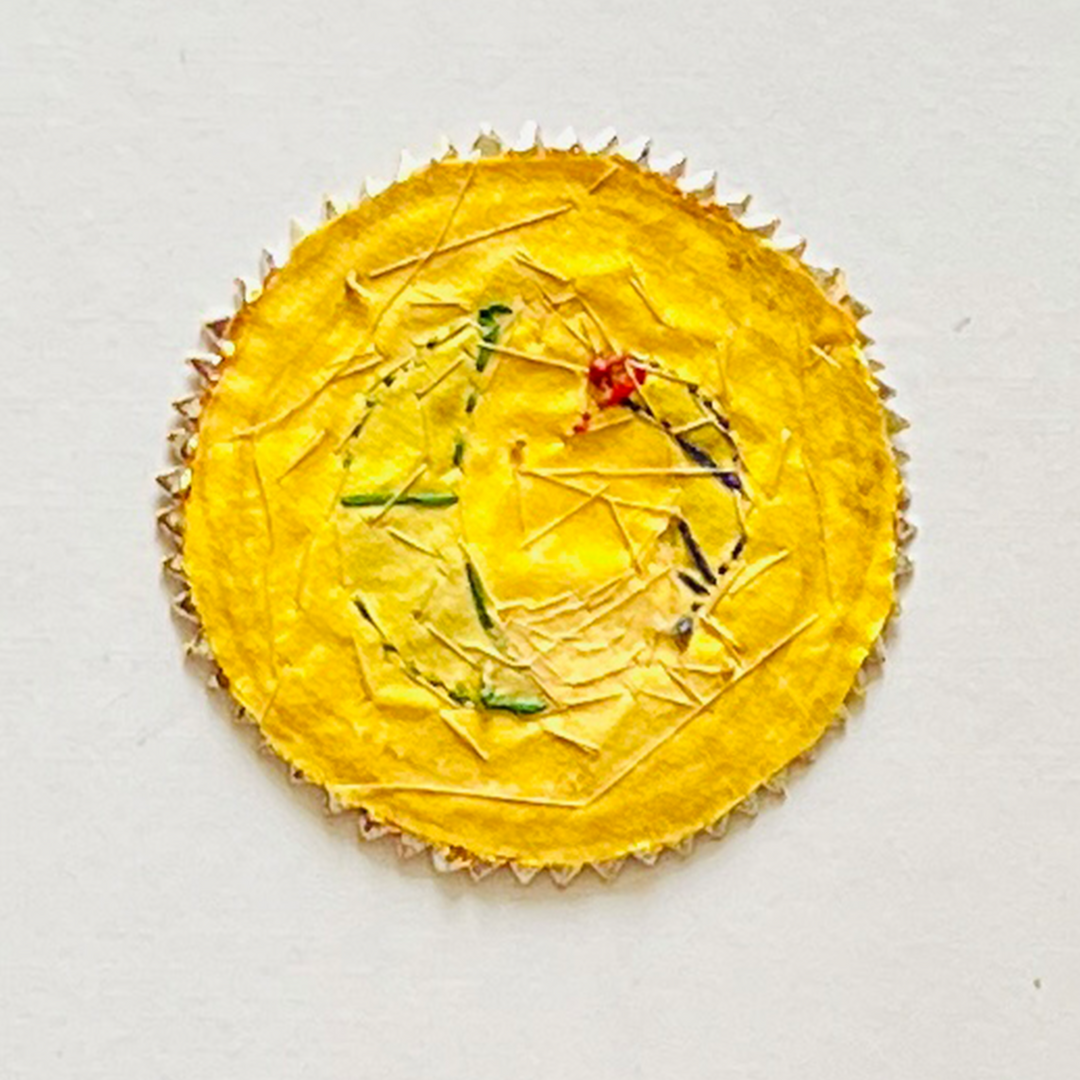 3.5 Inch | Handmade Morni Gota Patti Yellow Peacock Rangoli for Festive Decor