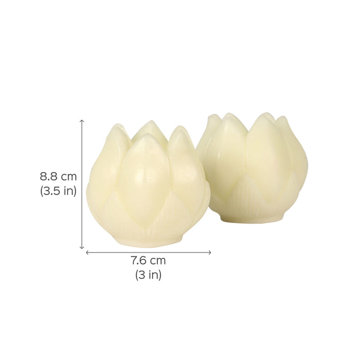 Lotus Wax Votive Tealight Holder - Set of 2