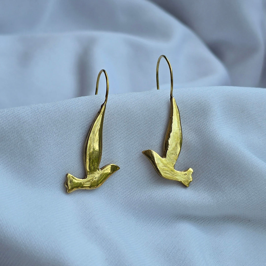 Handmade Nature'S Symphony Brass Earrings | Set Of 4