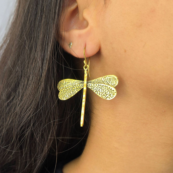 Handmade Nature'S Symphony Brass Earrings | Set Of 4