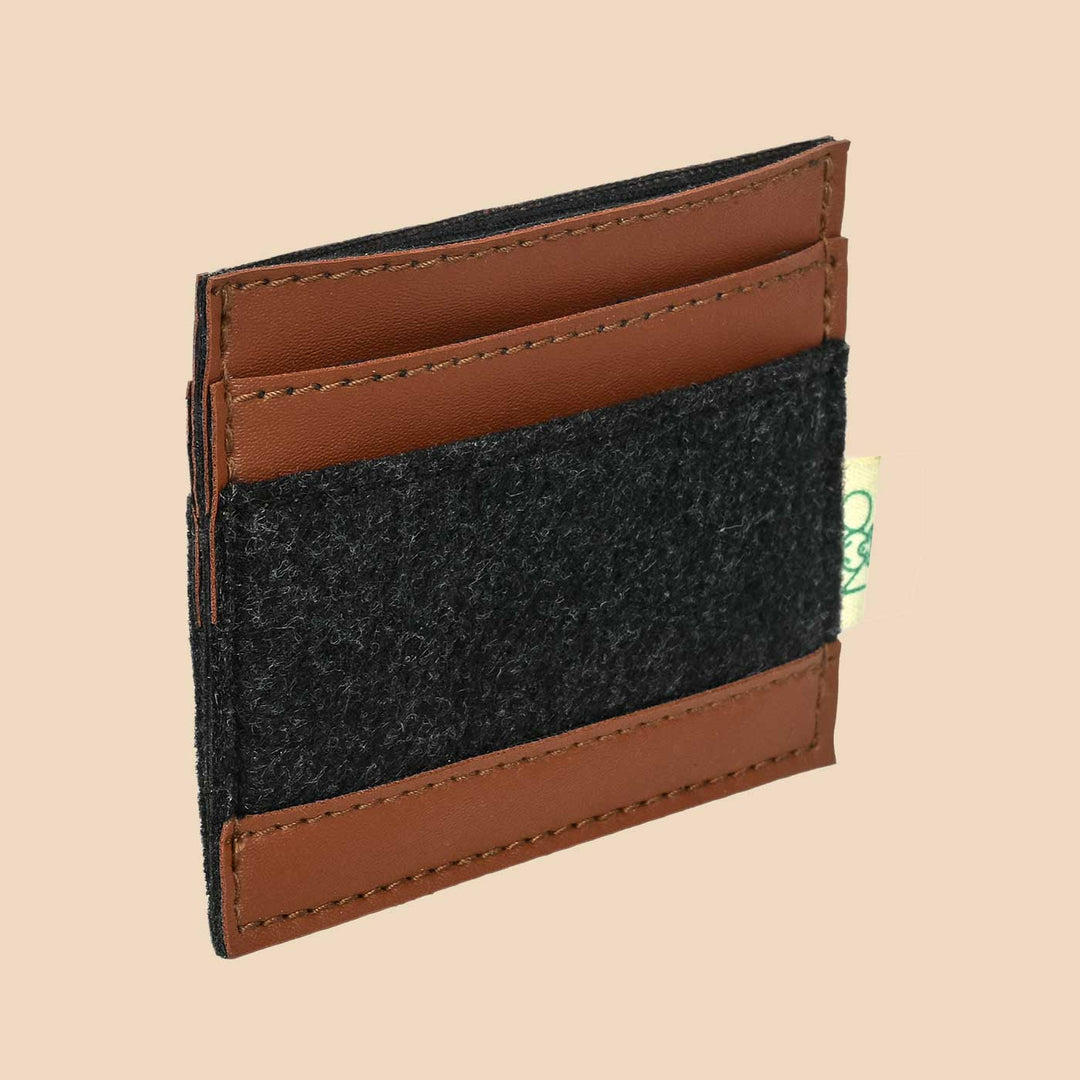 Eco-felt & Vegan Leather Card Holder