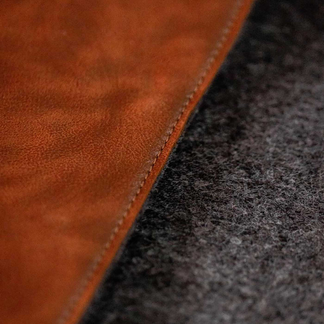 Eco-felt & Vegan Leather Laptop Sleeve
