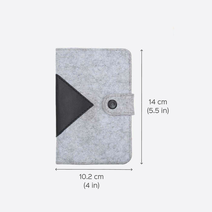 Eco-felt & Vegan Leather Passport Sleeve