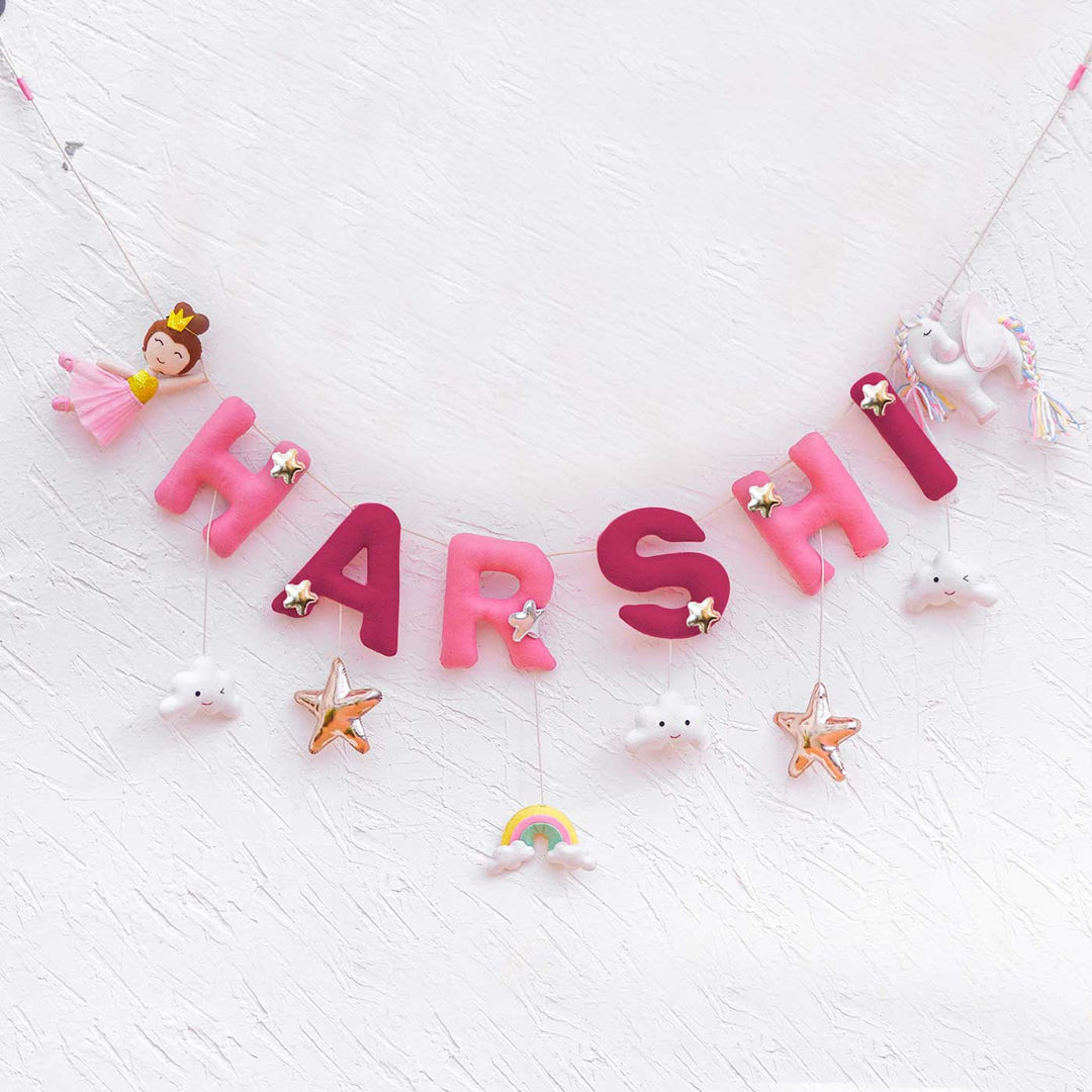 Handcrafted Personalized Themed Bunting For Kids Unicorn - Name Personalization Hanging Banner