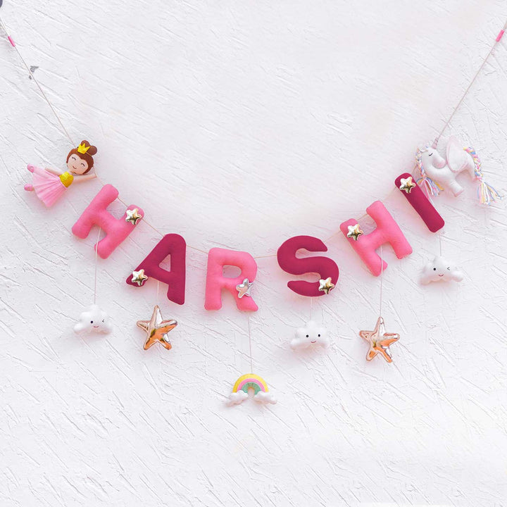 Handcrafted Personalized Themed Bunting For Kids Unicorn - Name Personalization Hanging Banner