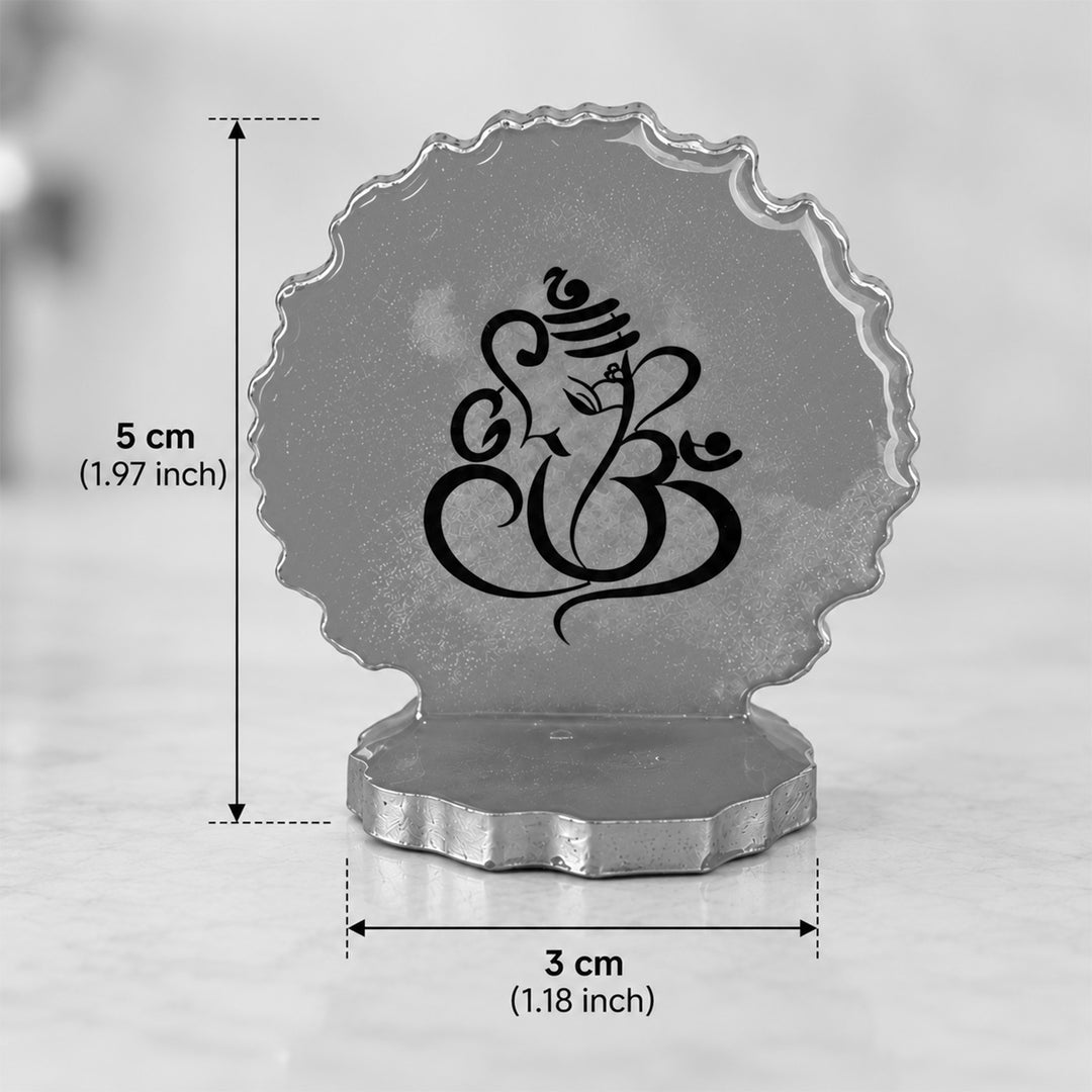 Purple Lord Krishna Peacock Feather & Flute Resin Art Tealight Holder