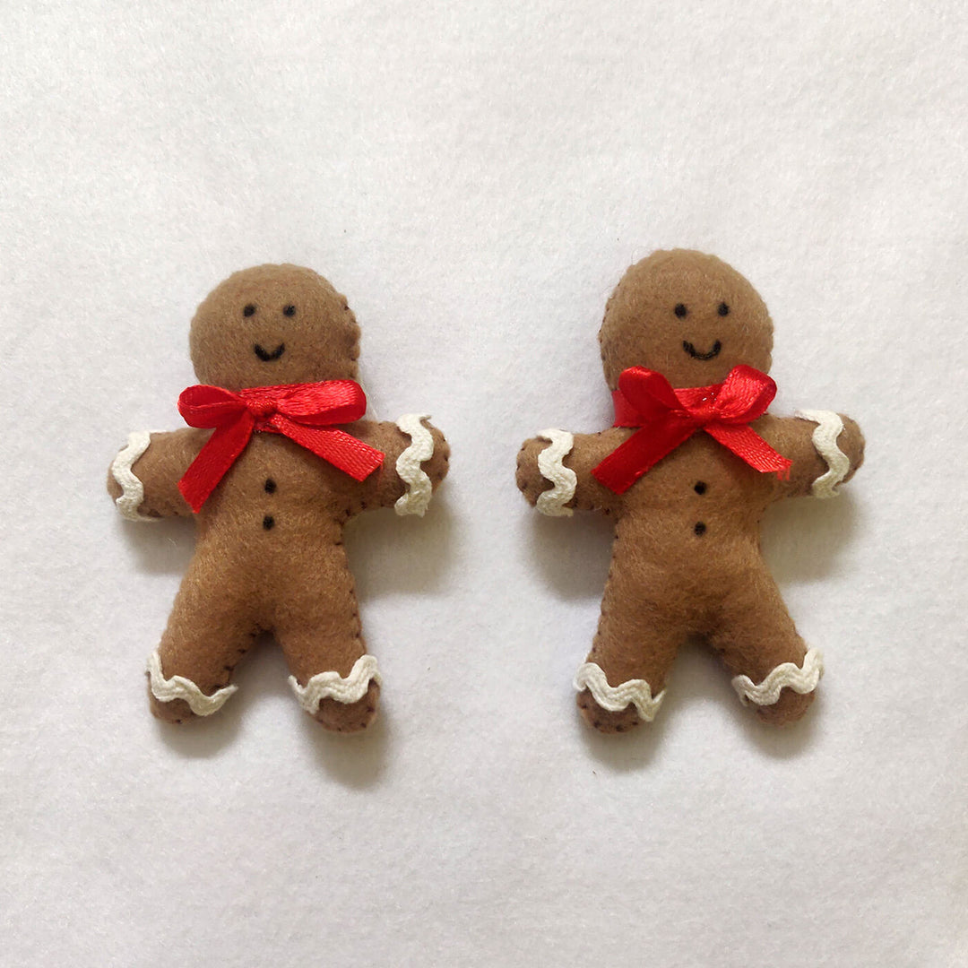 Handmade Personalized Felt Gingerbread Man Christmas Ornament